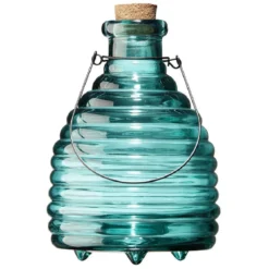 Piège à guêpe en verre strié Ø15xH35cm