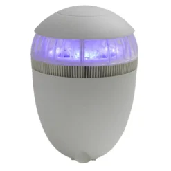 Piège à insectes plastique métal blanc 21LED à aspiration 200m² Ø23xH35cm
