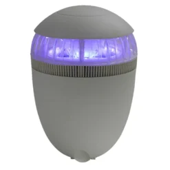 Piège à insectes plastique métal blanc 21LED à aspiration 200m² Ø23xH35cm
