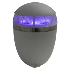 Piège à insectes plastique métal blanc 21LED à aspiration 200m² Ø23xH35cm