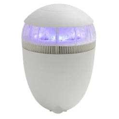 Piège à insectes plastique métal blanc 21LED à aspiration 200m² Ø23xH35cm