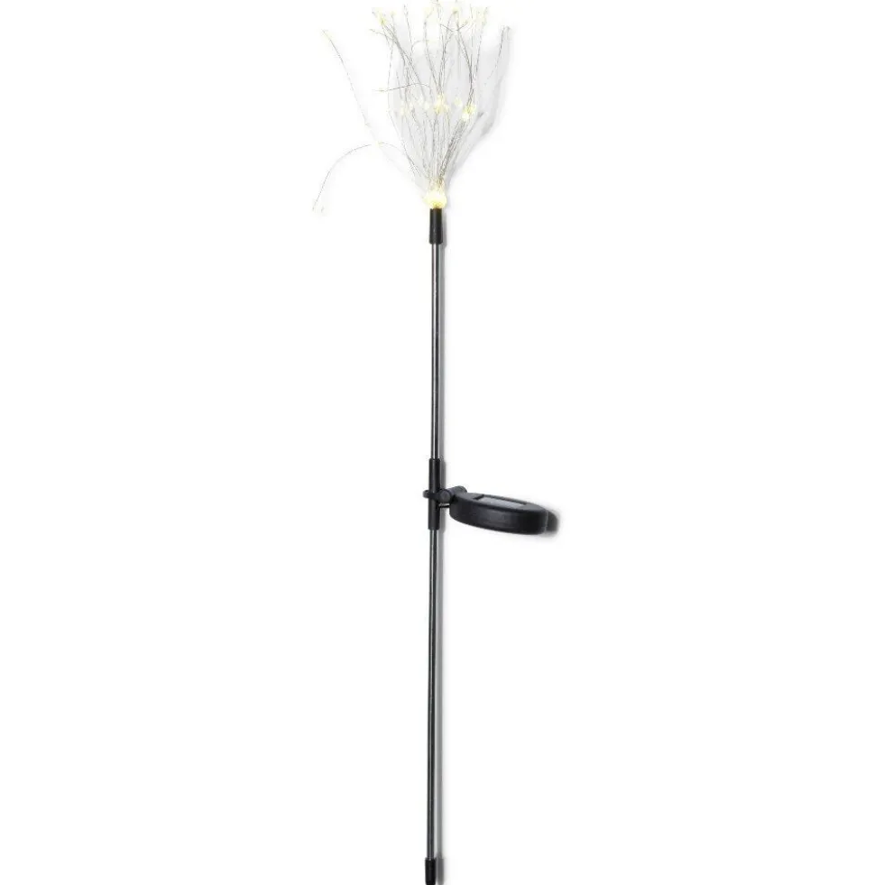 Pique solaire effet feu d'artifice 90 LED blanc chaud