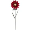 Piquet solaire forme fleur métal coloré LED blanc chaud H40cm (3 modèles)