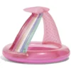 Piscinette gonflable enfant ombrelle sirène rose Ø100xH83cm
