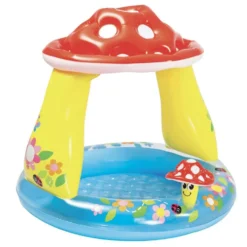 Piscinette gonflable enfant Intex ombrelle champignon Ø102xH89cm