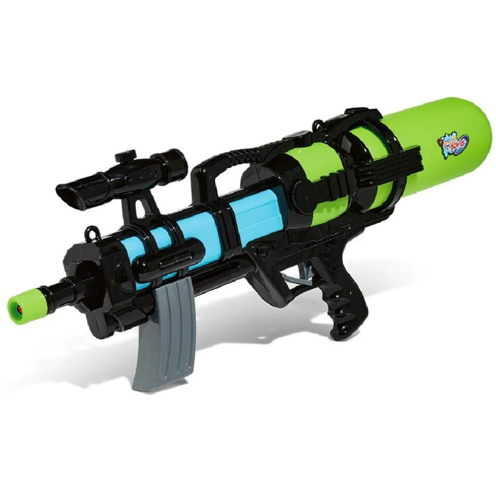 Pistolet à eau bleu et vert L65cm