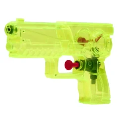 Pistolet à eau enfant plastique translucide 15x3xH9cm (plusieurs modèles)