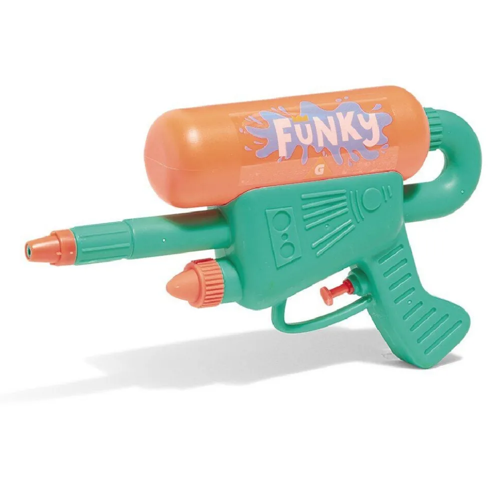 Pistolet à eau Funky coloré L25,5cm (3 modèles)