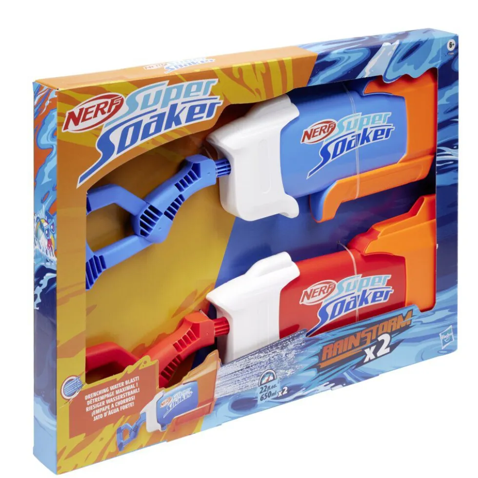 Pistolet à eau 650ml x2 Nerf Super Soaker Rainstorm