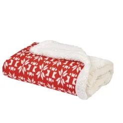 Plaid pour chien et chat motif flocons de Noël