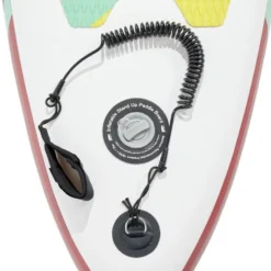 Planche paddle gonflable 1 personne plastique jaune et vert 365x76xÉp15cm