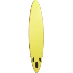 Planche paddle gonflable 1 personne plastique jaune et vert 365x76xÉp15cm