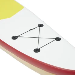 Planche paddle gonflable 1 personne plastique jaune et vert 365x76xÉp15cm