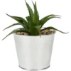 Plante grasse artificelle pot en zinc