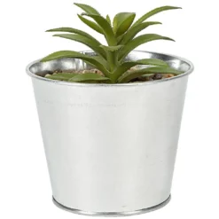 Plante grasse artificelle pot en zinc