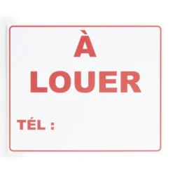 Plaque signalétique "À louer" - 24x20 cm