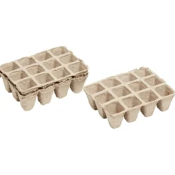 Plaque x3 godet pâte à papier x12 pour semis