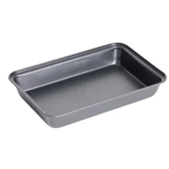 Plat à four en métal noir 30x20xH4,8cm