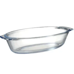 Plat à four 700ml ovale en verre borosilicate 23,6x12,9x5,3cm