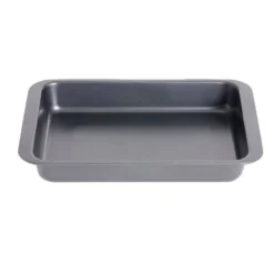 Plat à four métal noir 42x42xH6cm