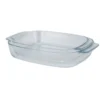 Plat à four rectangulaire x2 verre transparent 2L et 2,7L