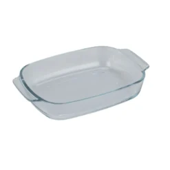 Plat à four rectangulaire x2 verre transparent 2L et 2,7L
