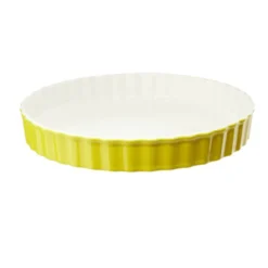 Plat à tarte en céramique contour coloré Ø27xH4cm (3 modèles)