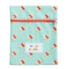 Pochette de plage PVC motif glaces Hello Sunshine bleue 21,5x27cm (2 modèles)
