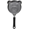 Poêle à pancake forme ourson gris et noir L15cm