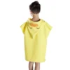 Poncho de bain enfant canard rayures jaune Taille unique 50x76cm