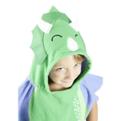 Poncho de plage enfant dinosaure TU 55x110cm
