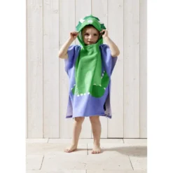 Poncho de plage enfant dinosaure TU 55x110cm