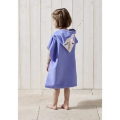 Poncho de plage enfant hippocampe TU 55x110cm