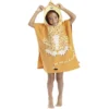 Poncho de plage enfant léopard TU 55x110cm