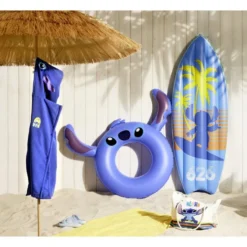 Poncho enfant Disney Stitch microfibre 50x80cm avec capuche