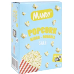 Popcorn salé micro-ondes Mandy 3x80gr
