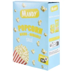 Popcorn salé micro-ondes Mandy 3x80gr