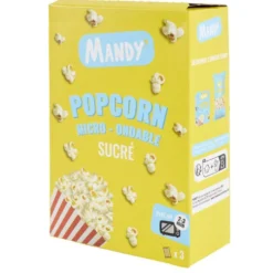 Popcorn sucré micro-ondes Mandy 3x80gr