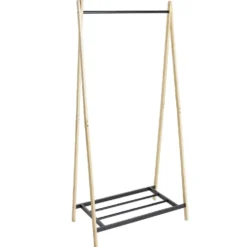 Portant bambou et tablette 75x44xH160cm