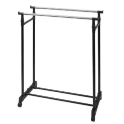 Portant double extensible en métal 80x42xH95à165cm