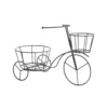 Porte plante en métal noir forme vélo tricycle 44x20xH28cm