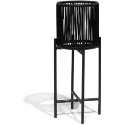 Porte-plante filaire sur pieds Urban métal et plastique noir Ø27xH70cm