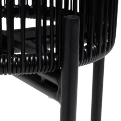 Porte-plante filaire sur pieds Urban métal et plastique noir Ø27xH70cm