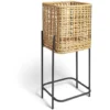 Porte plante osier métal Bali 32x29xH71cm