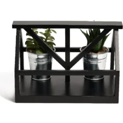 Porte-plantes noir