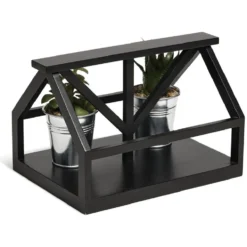 Porte-plantes noir