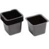 Pot carré plastique noir pour semis x8