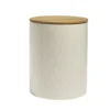 Pot de conservation 2,1L grès et couvercle bambou Ø14,2xH17,7cm