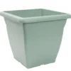 Pot de fleur carré 32L plastique vert laurier 40x40xH36cm
