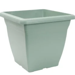 Pot de fleur carré 32L plastique vert laurier 40x40xH36cm